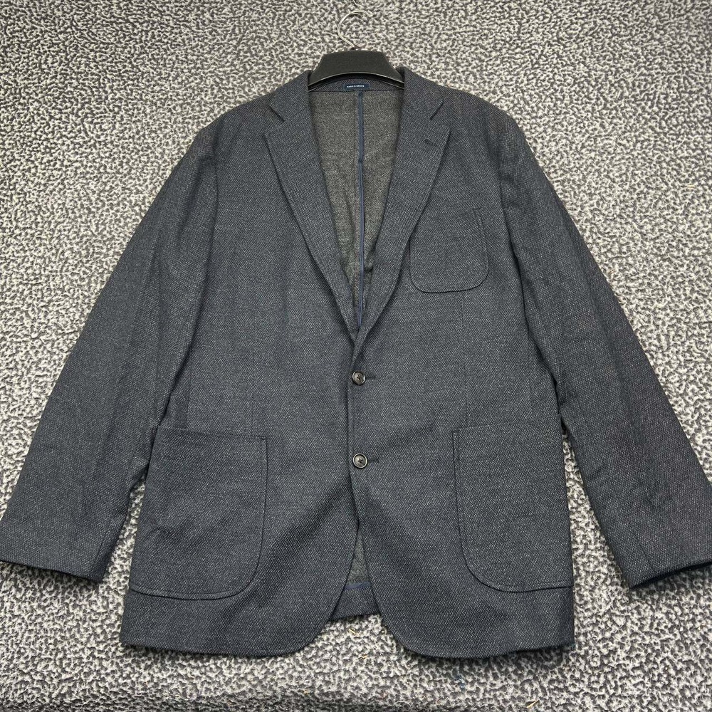 Stafford Travel Stretch Sport Coat Blazer Men 44 Regular Classic Fit Blue